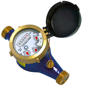 water meters Advantage Controls AWM-075-A – 3/4″ Seametrics Totalizing Water Meter (No Contacting Head, Brass Body) - Image 1