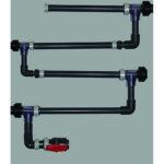 Pulsafeeder CCR40X7F5 4-Station Corrosion Coupon Rack with 3/4" PVC | Flow Control Valve | Outlet Ball Valve | Wall Mount Panel